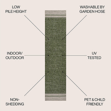 Alda Modern Minimalist Mingled Solid Indoor/Outdoor Area Rug